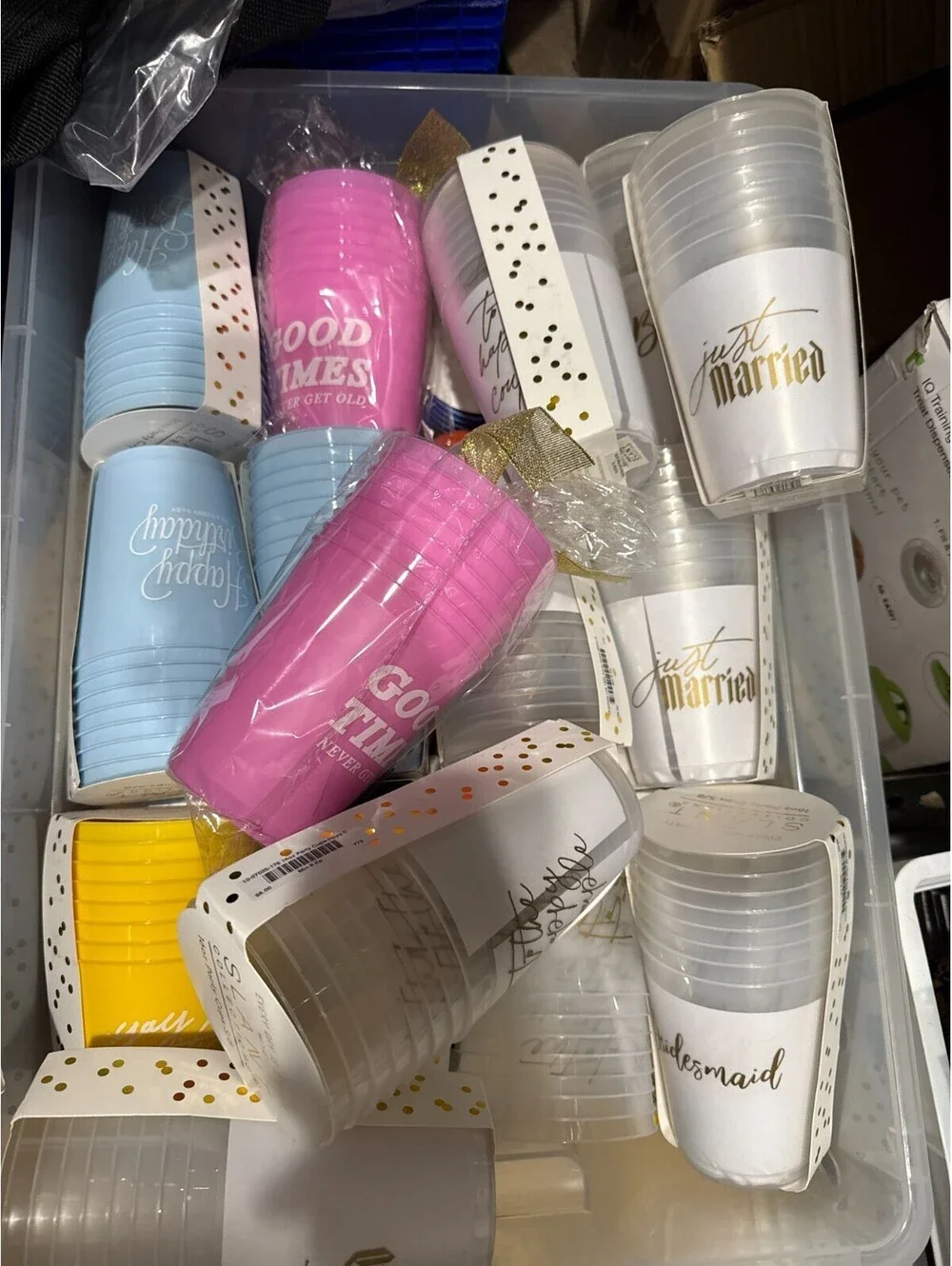 5 Pack Party Cups Lot 40 Cups Assorted Wedding Birthday Celebration NEW